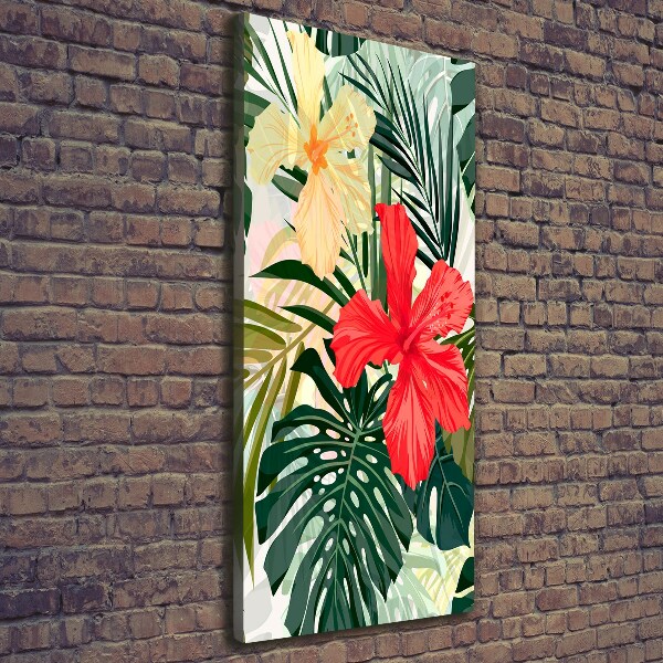 Foto auf leinwand vertikales Hawaiianische Blumen