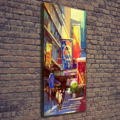 Foto auf leinwand vertikales Farbenfrohe Stadt