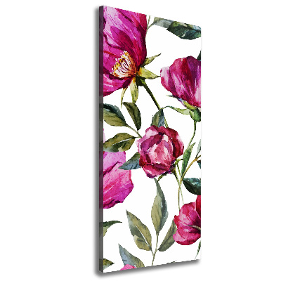 Wandbild vertikales Mohnblumen