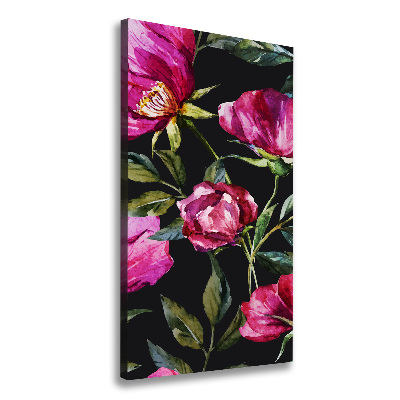 Foto leinwand vertikales Mohnblumen