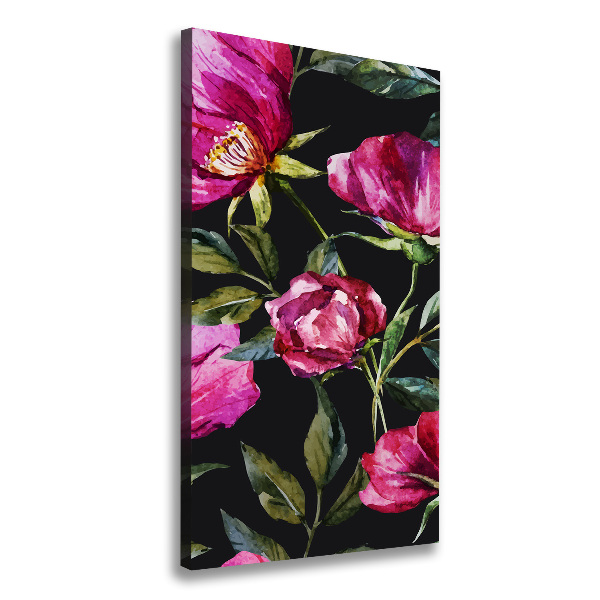 Foto leinwand vertikales Mohnblumen