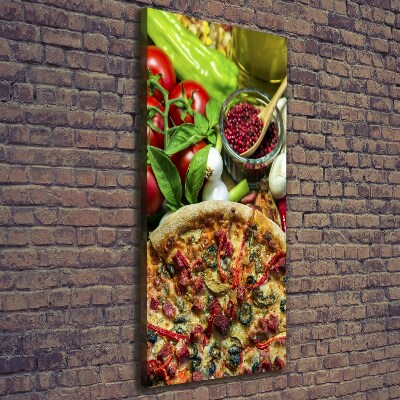 Foto leinwand vertikales Pizza