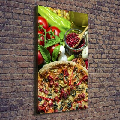 Foto leinwand vertikales Pizza