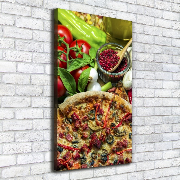 Foto leinwand vertikales Pizza
