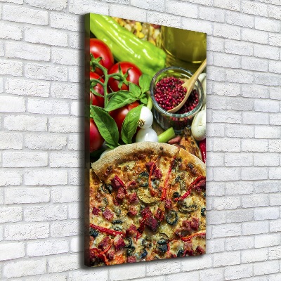 Foto leinwand vertikales Pizza
