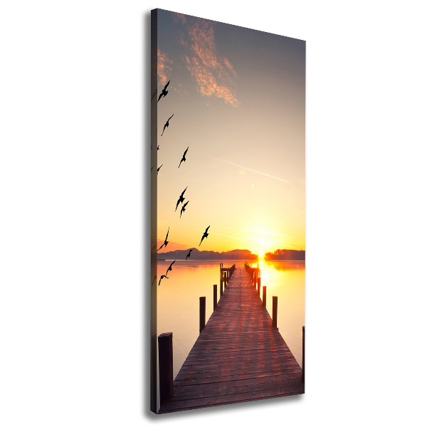 Wandbild vertikales Sunset Pier