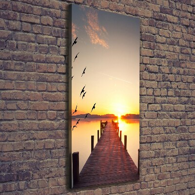Wandbild vertikales Sunset Pier