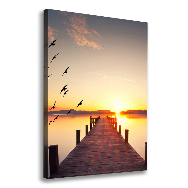 Wandbild vertikales Sunset Pier