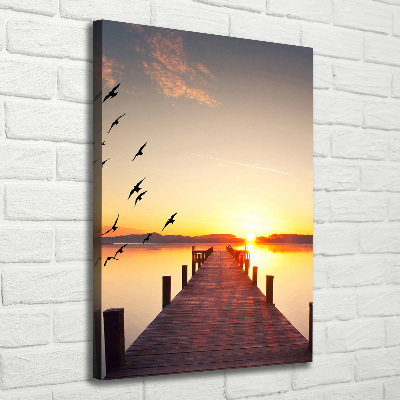 Wandbild vertikales Sunset Pier
