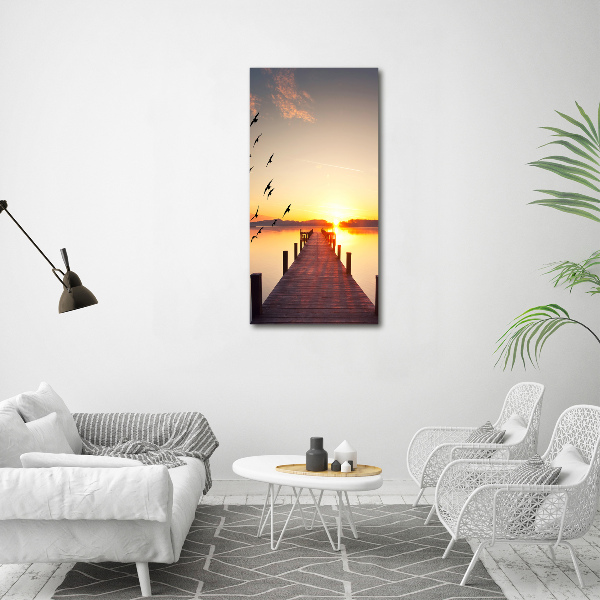 Wandbild vertikales Sunset Pier