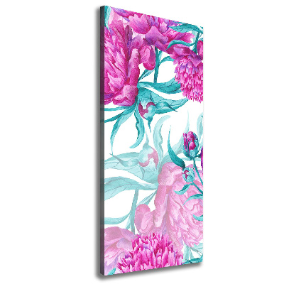 Wandbild vertikales Pfingstrosen