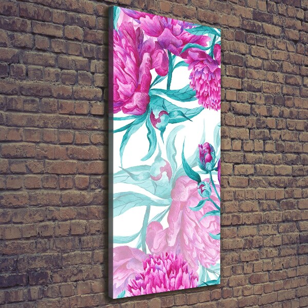 Wandbild vertikales Pfingstrosen