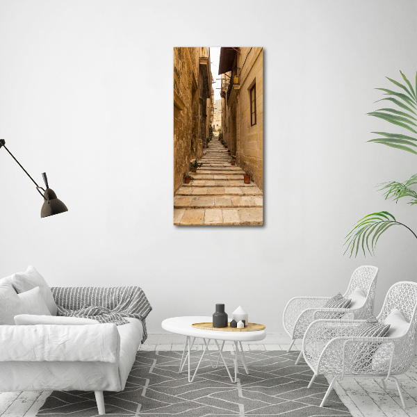 Wandbild vertikales Straßen in Malta