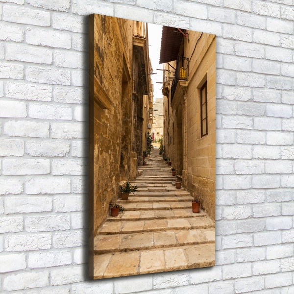 Wandbild vertikales Straßen in Malta