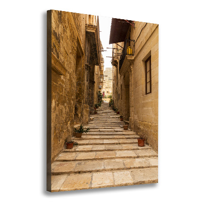 Wandbild vertikales Straßen in Malta