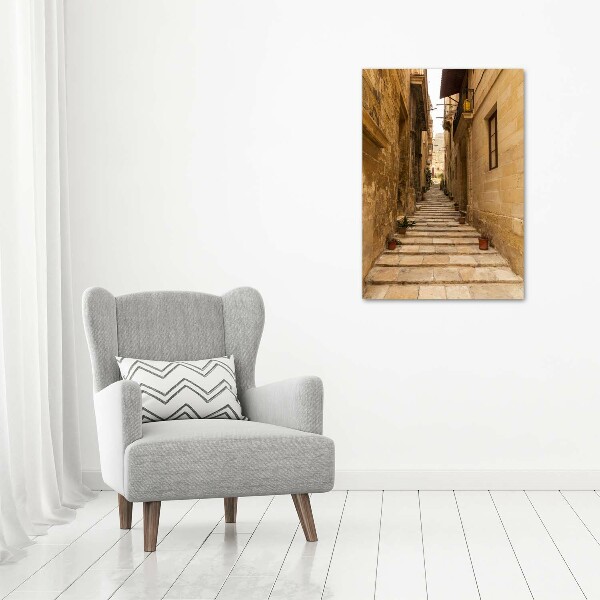 Wandbild vertikales Straßen in Malta