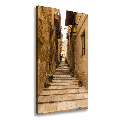 Wandbild vertikales Straßen in Malta