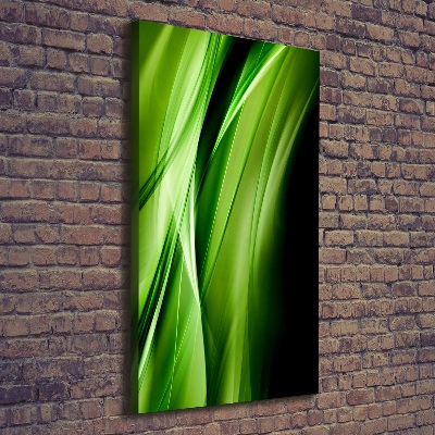 Wandbild vertikales Hintergrund mit grünen Wellen