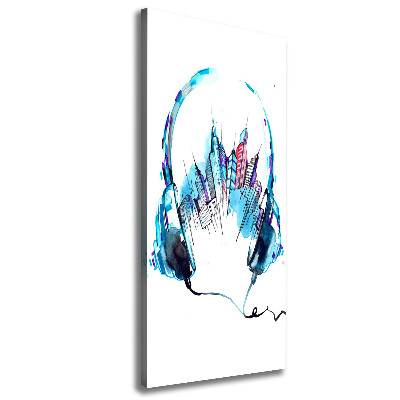 Foto auf leinwand vertikales Musik der Stadt