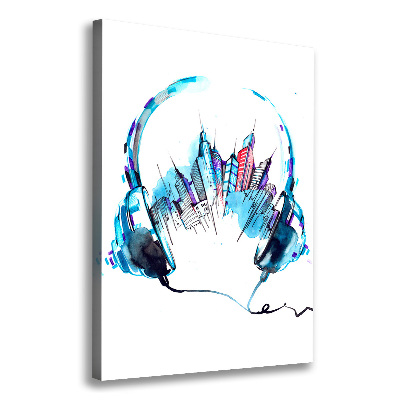 Foto auf leinwand vertikales Musik der Stadt