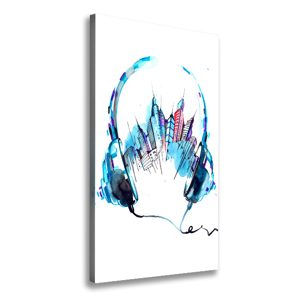 Foto auf leinwand vertikales Musik der Stadt