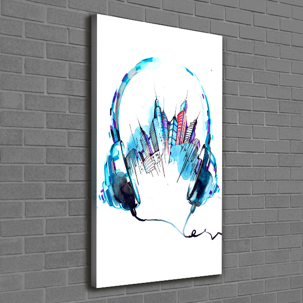 Foto auf leinwand vertikales Musik der Stadt