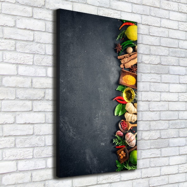 Foto auf leinwand vertikales Gewürze und Kräuter