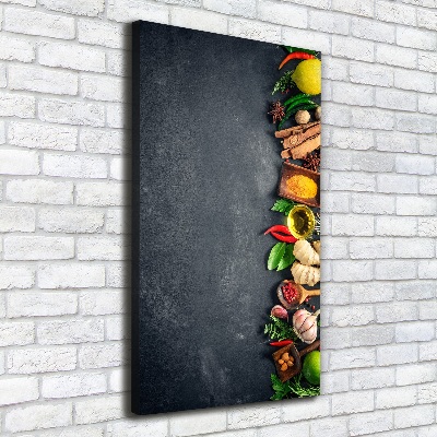 Foto auf leinwand vertikales Gewürze und Kräuter