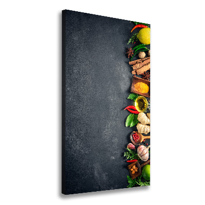 Foto auf leinwand vertikales Gewürze und Kräuter