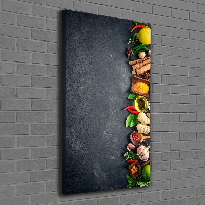 Foto auf leinwand vertikales Gewürze und Kräuter