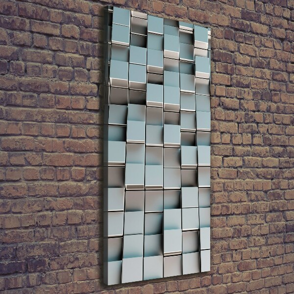 Foto auf leinwand vertikales Wand aus Würfeln