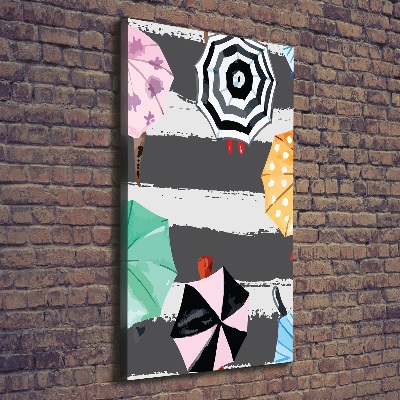 Wandbild vertikales Bunte Regenschirme