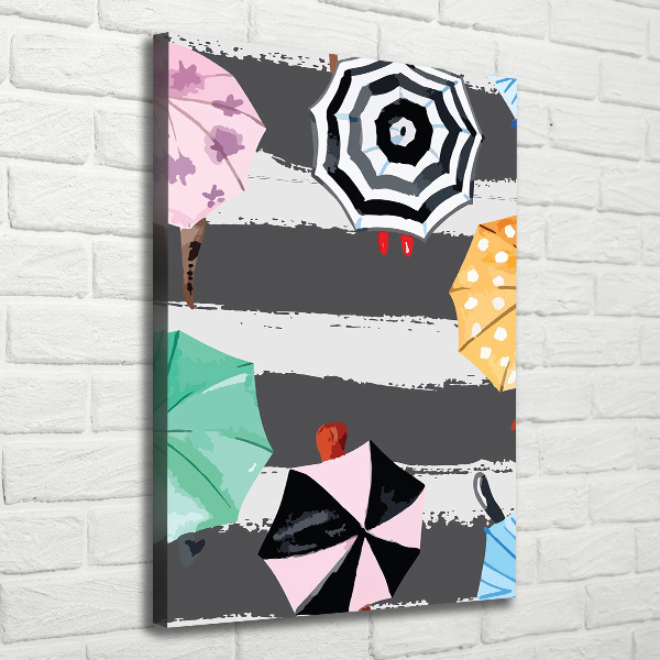 Wandbild vertikales Bunte Regenschirme