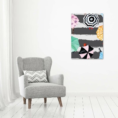 Wandbild vertikales Bunte Regenschirme