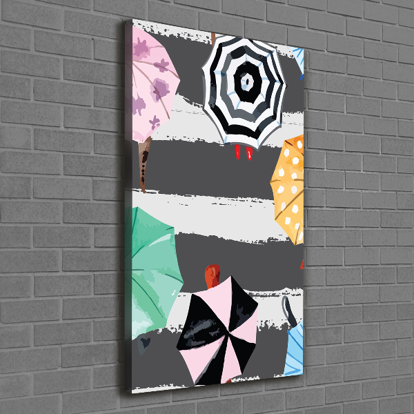 Wandbild vertikales Bunte Regenschirme