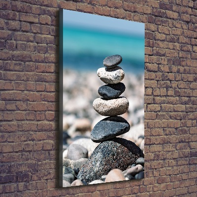 Foto auf leinwand vertikales Felsiger Strand