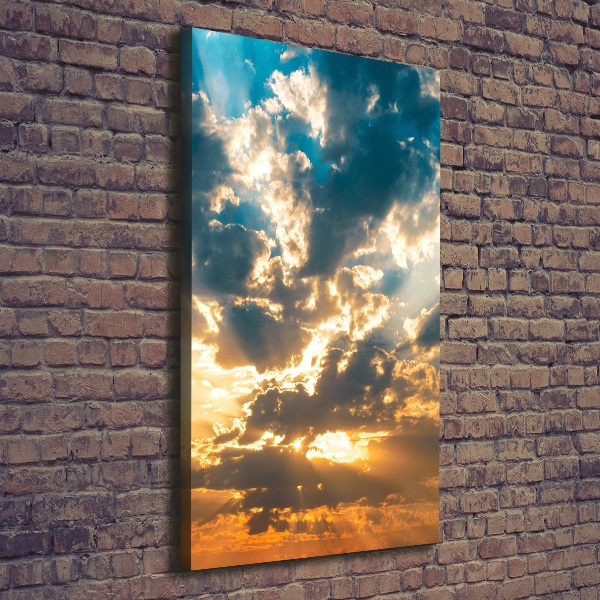 Foto leinwand vertikales Wolken am Himmel