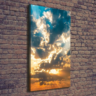 Foto leinwand vertikales Wolken am Himmel