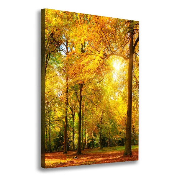 Wandbild vertikales Wald im Herbst