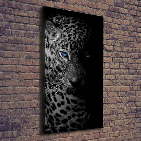 Foto leinwand vertikales Leopard