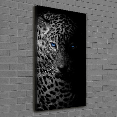 Foto leinwand vertikales Leopard