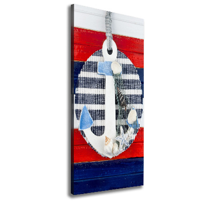 Foto leinwand vertikales Anker