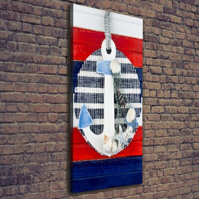 Foto leinwand vertikales Anker
