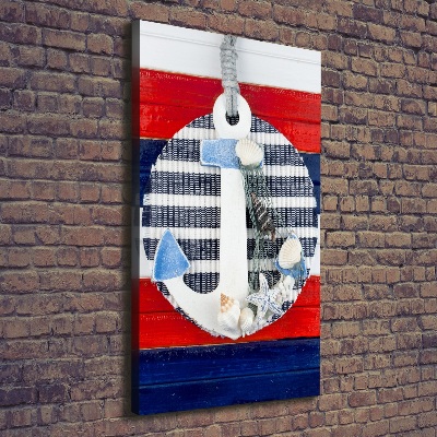 Foto leinwand vertikales Anker
