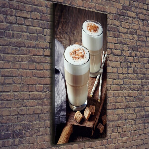Wandbild vertikales Latte-Kaffee