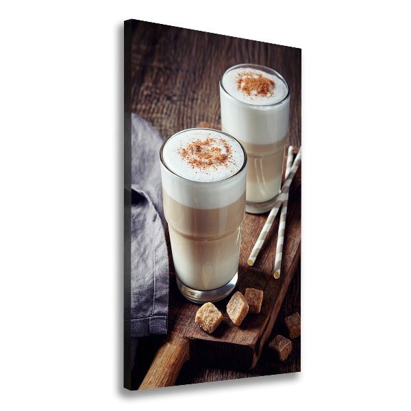 Wandbild vertikales Latte-Kaffee