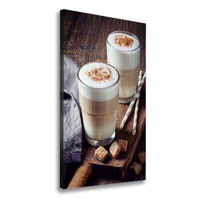 Wandbild vertikales Latte-Kaffee
