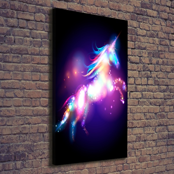 Wandbild vertikales Magisches Einhorn