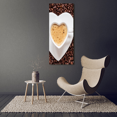 Foto auf leinwand vertikales Eine Tasse Kaffee