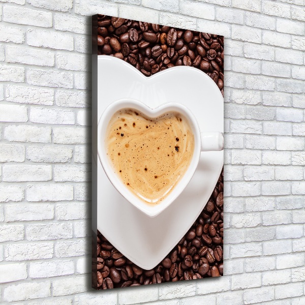 Foto auf leinwand vertikales Eine Tasse Kaffee